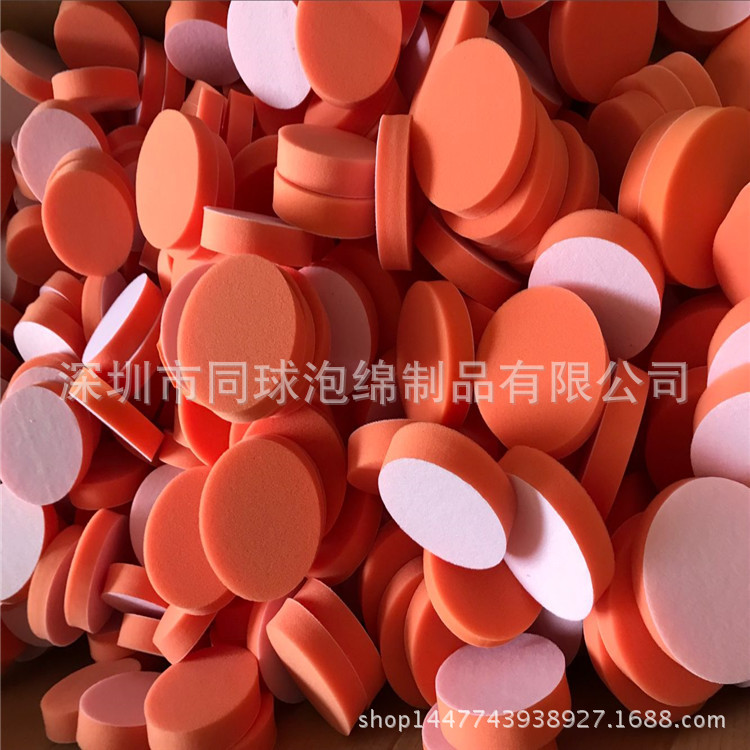 橙色汽车抛光海绵 带手柄擦车毛巾套装 100MM打蜡套装