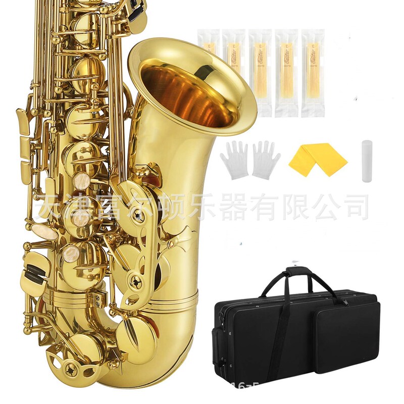 Supply foreign trade supply factory direct sales drop E tone alto saxophone one-piece delivery