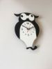 Amazon Taobao Sales Tongyar Mirror Wall Patching Living Room lying DIY Swing Owl Hanging Clock