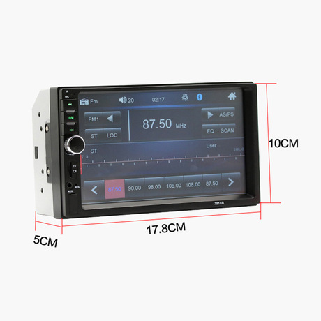 Âm thanh xe hơi và video 7 inch Màn hình cảm ứng HD xe Bluetooth MP5 máy nghe nhạc xe hơi Bluetooth rảnh tay 7018B Xe mp3
