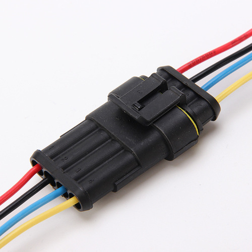 4P 1.5 series HID flame retardant automotive connector waterproof connector automotive connector plug with wire 7cm
