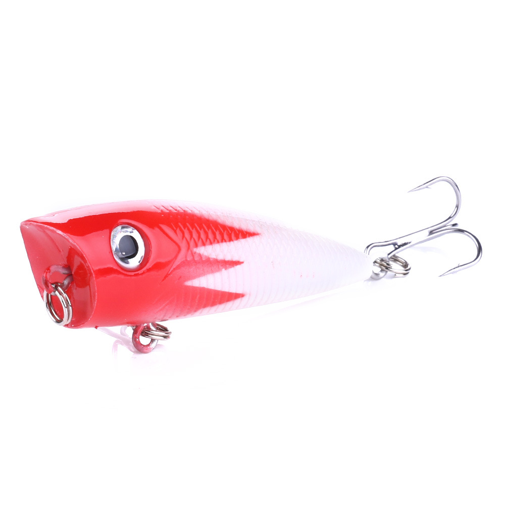 2 Pcs Popper Fishing Lures Hard Baits Bass Trout Fresh Water Fishing Lure