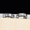 BTS Youth Tuan Tian Zhengguo Park Jimin Jintai Personal Stainless Steel Drilling Ring Necklace