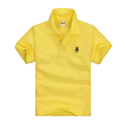 kids pure cotton children's white short-sleeved t-shirt for middle-aged and older children boys and girls school uniform performance clothes children's clothing children's polo shirt