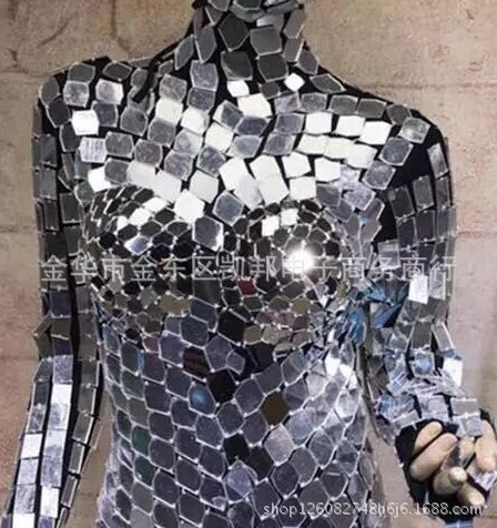 金华厂家直销手缝演出服装玻璃亚克力镜服装辅料打孔PS饰品