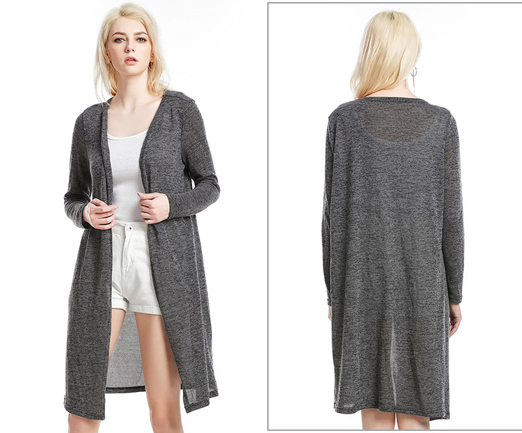 loose long thin knitted cardigan  NSYH22102