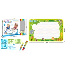 兒童益智科教玩具水魔法動物世界布毯寫字板水畫布水布畫布毯畫板