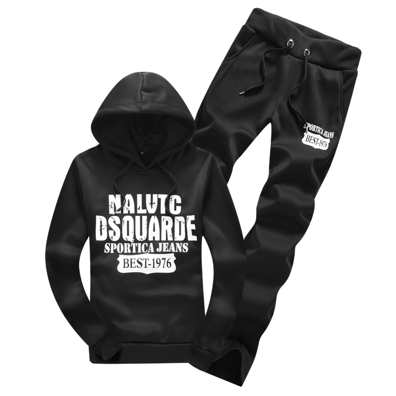 2018 otoño traje deportivo casual hombre encapuchado impresión suéter traje deportivo de hombre un cabello