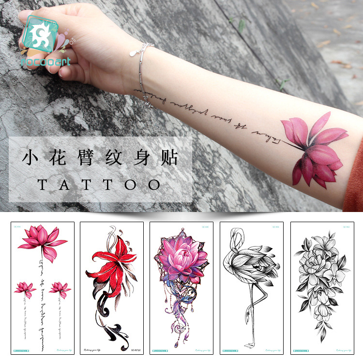 New Disposable Waterproof Tattoo Original One Of 3d Tattoo Stickers Ink Color Flower Tattoo Stickers