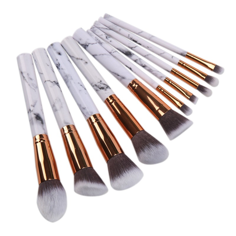 Fashion Artificial Fiber Plastic Handgrip Aluminum Tube Makeup Brushes 1 Set display picture 4