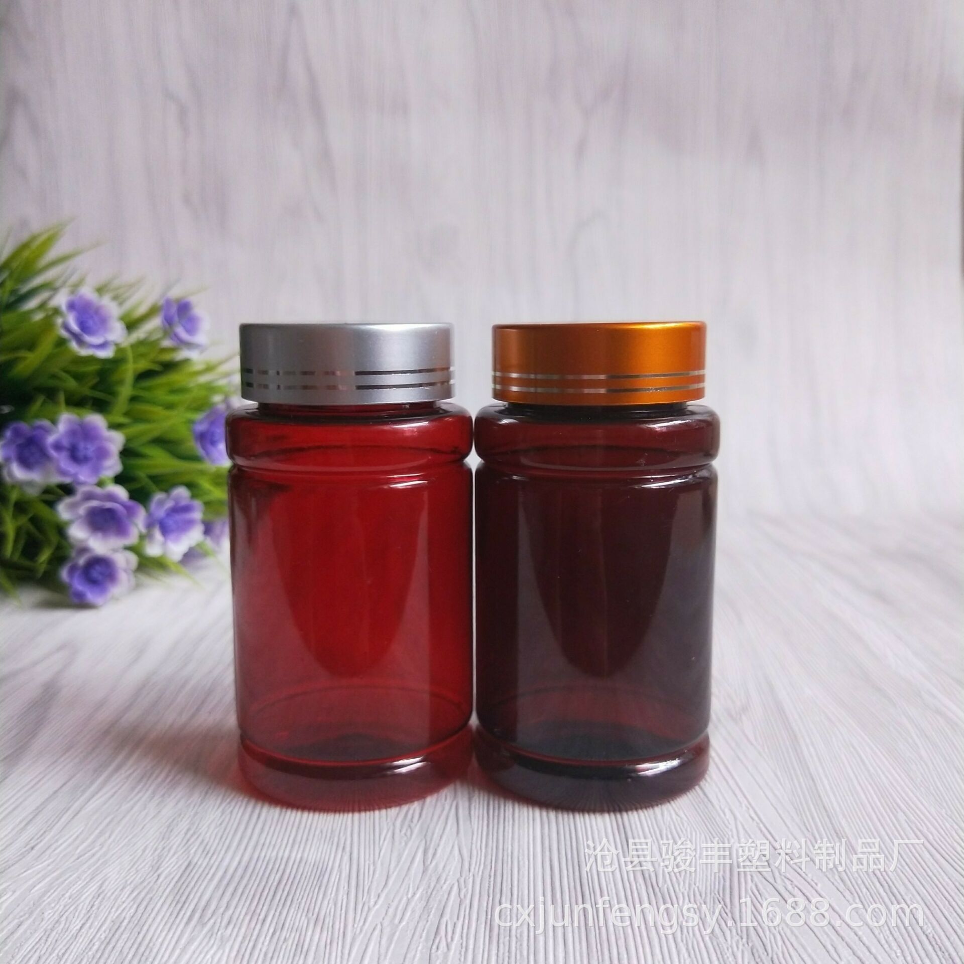 厂家批发100ml pet塑料瓶  100cc竹节瓶  茶色塑料瓶