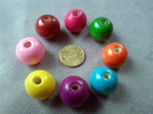 Factory Direct Sales Rainbow Beads Weighing by Weight Loose Bead Accessories Creative DIY Wooden Beads Chinese Knot Material Wholesale