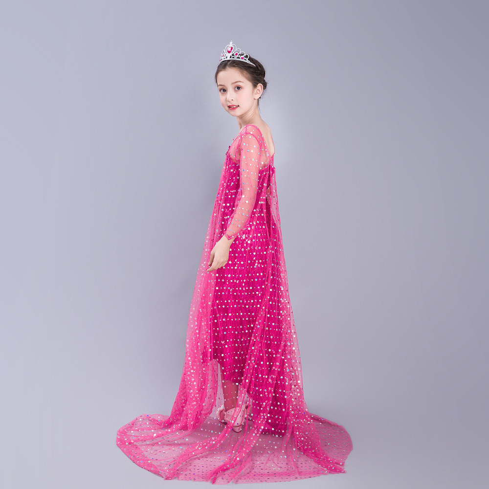 Christmas 2023 Girls' Ice and Snow Romance Princess June 1st Sequin Performance Dress Gift_voghion.com