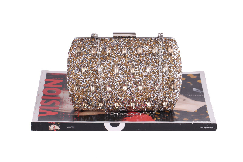 New Diamond-encrusted Evening Bag Women's Evening Dress Party Dress Clutch display picture 6