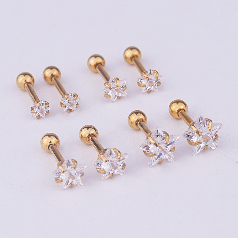 Ear Cartilage Rings & Studs Fashion Geometric 316 Stainless Steel display picture 1