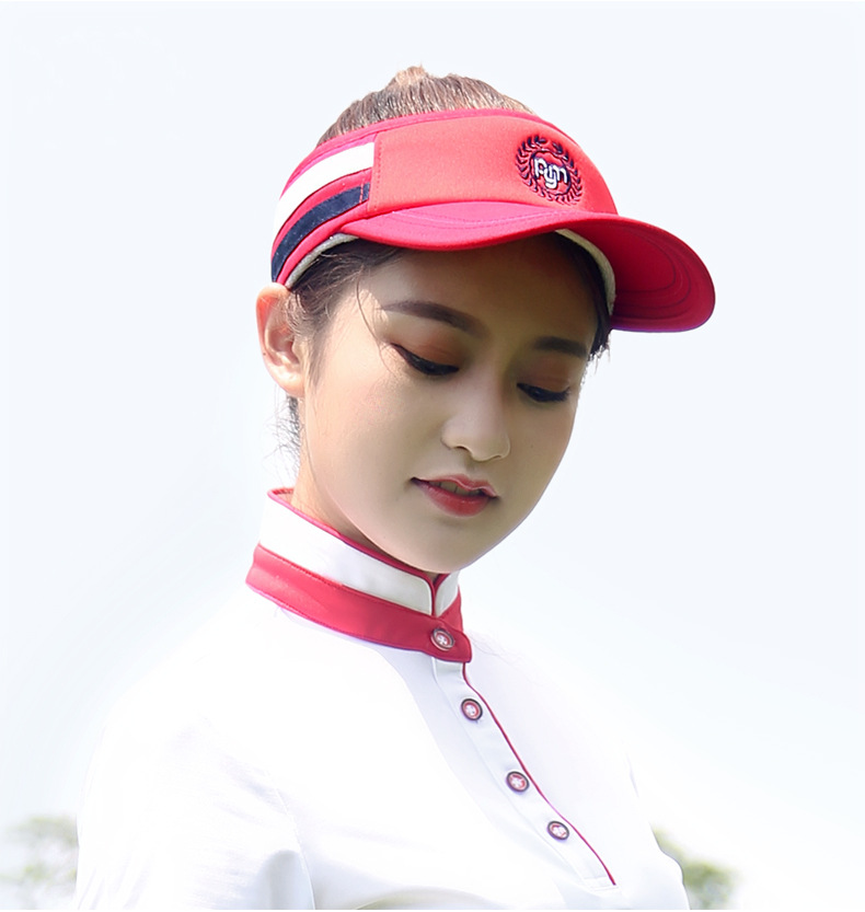 Mũ golf không đỉnh nữ PGM – Mũ che nắng thể thao thoáng khí — MZ017 màu trắng, MZ017 đỏ hoa hồng, MZ017 Màu Đỏ, MZ017 màu xanh hải quân chi tiết 13