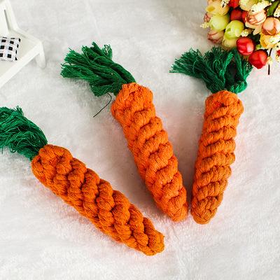 宠物狗用品厂家 宠物玩具棉绳胡萝卜磨牙洁齿狗狗玩具球 热销推荐