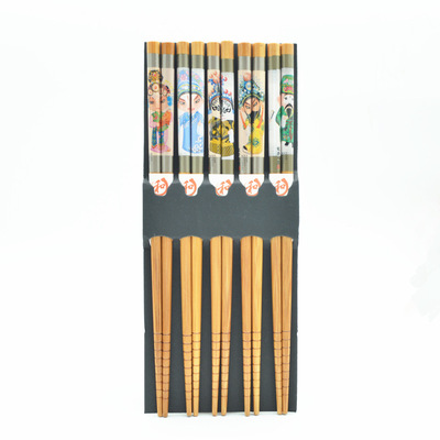 楠竹筷子家用中国风防滑5双筷子民族风旅游纪念品外事会议礼物|ms