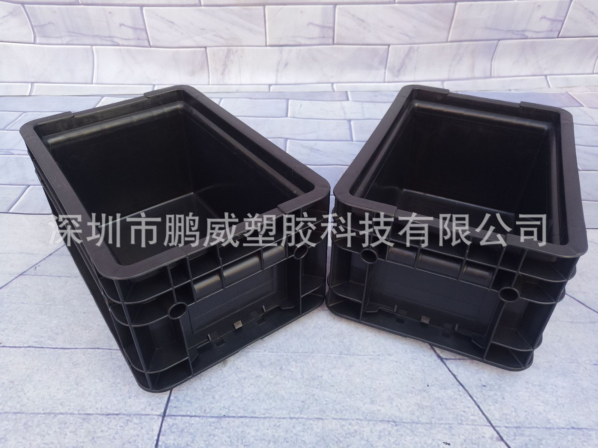 PW新款上新：上海汽配零件周转箱 全新黑色防静电周转箱 耐摔小型