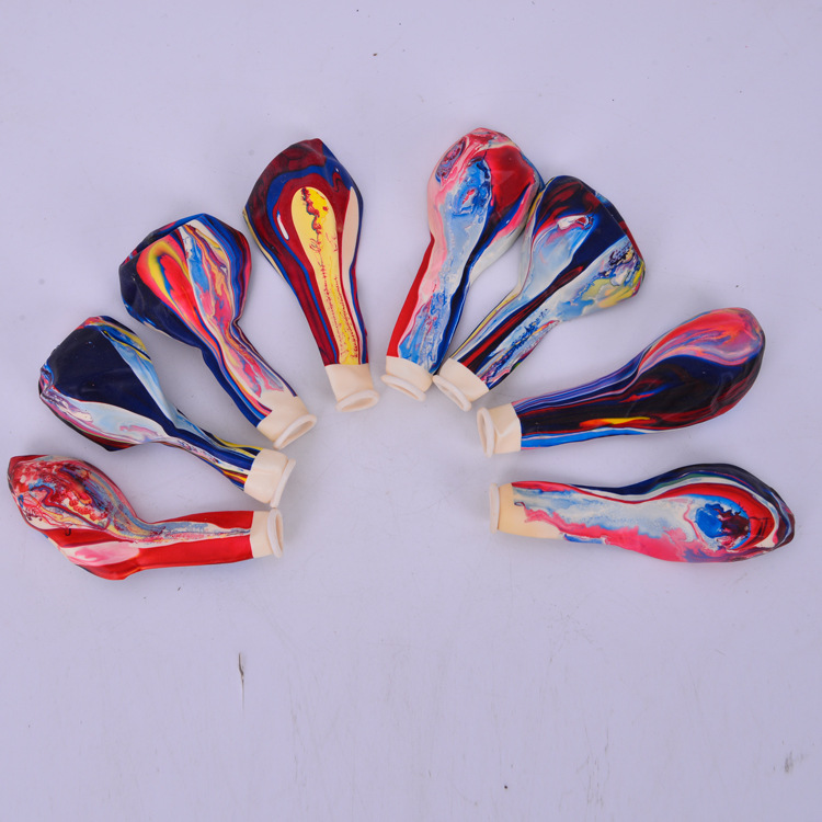 厂价批发10寸圆形彩云气球特色油漆气球