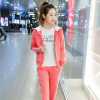 Set Women fashion Casual suit 2020 new pattern spring and autumn Self cultivation Hooded Color matching Cardigan Sweater Two piece set