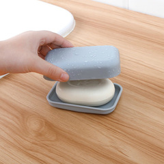 Double-layer soap holder, portable with cover, creative design, suitable for student dormitories, no drilling, drip-proof soap rack, travel soap stand