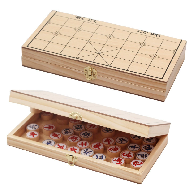 Wooden Chinese chess, teaching big folding portable gift box, training