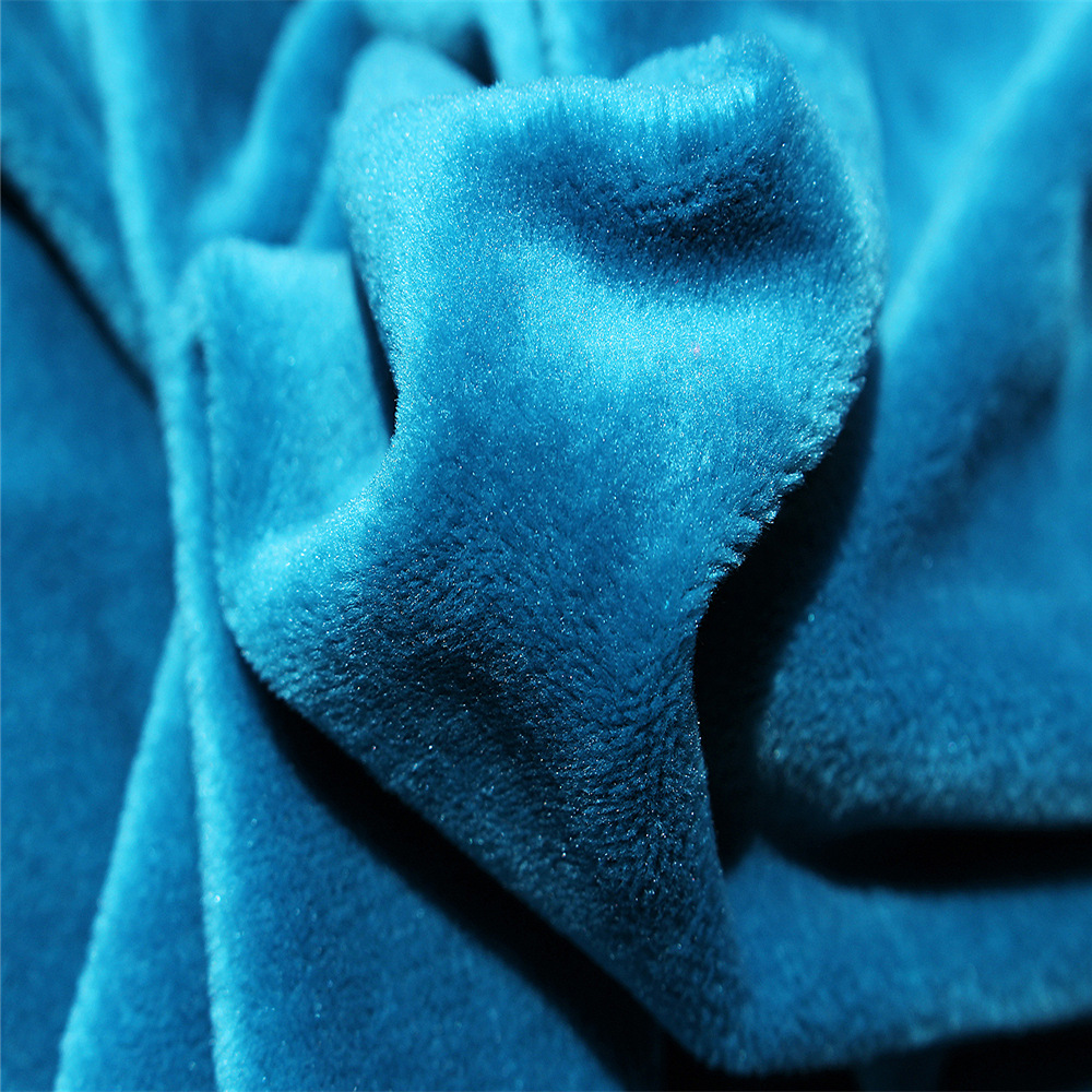 厂家供应水晶超柔玩具绒布 经编起绒布 超柔短毛绒