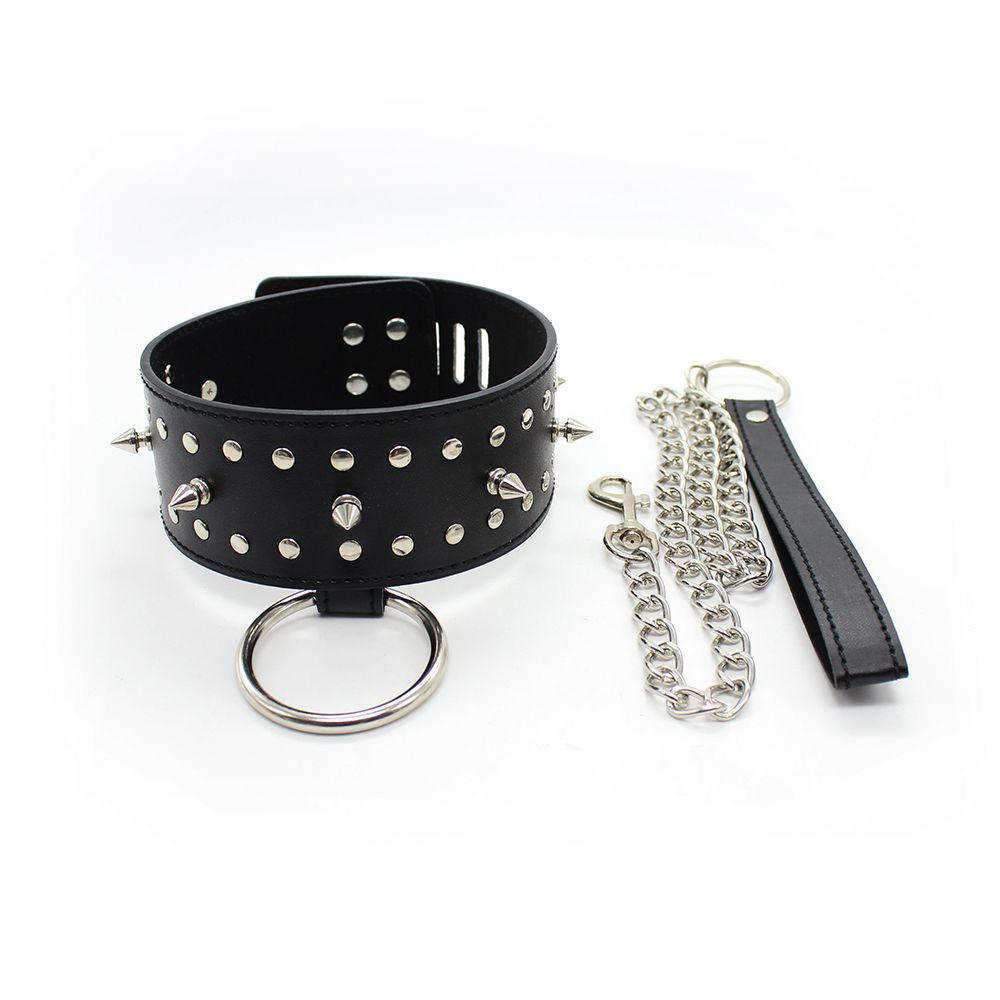 Venta al por mayor sexy pico collar perro mascota cadena tracción cuello cubierta alternativa promoción moda tendencia pu collar