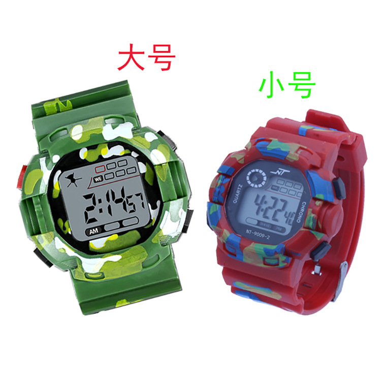 手表电子表厂家批发男款男孩户外运动丛林迷彩学生数显表军迷专属