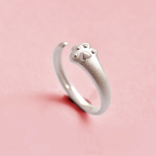 Original Design Minimalist Cute Cat Ring for Girls, Korean and Japanese Trendy Students, Gift for Your Girlfriend