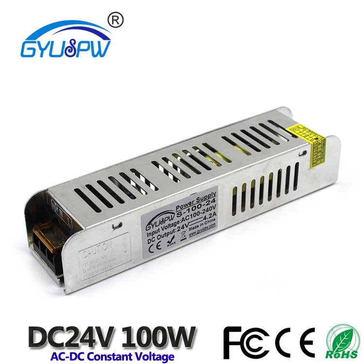 长条电源24V100W开关电源 AC220V转24V4.2A电源 led驱动直流电源