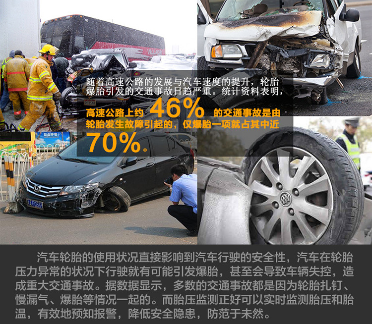 Orly you TPMS wireless tire pressure monitor car built-in real voice solar tire pressure monitoring system
