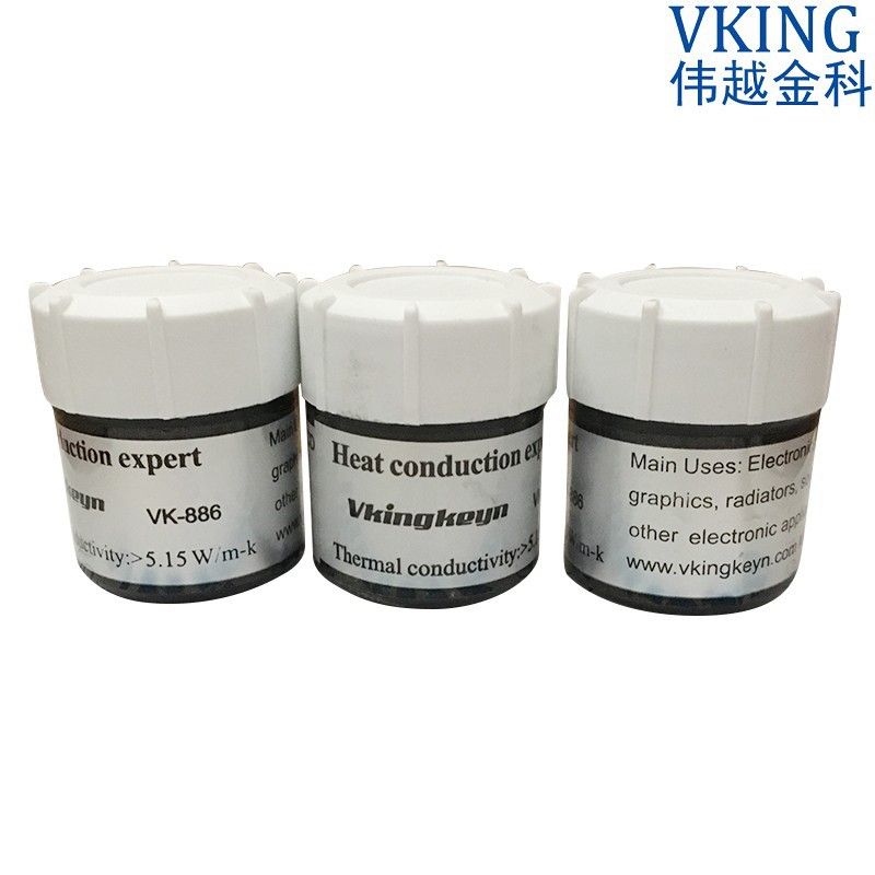 伟越金科导热硅脂VK886-CN30灰色5.15w小罐装|LEDCPU等散热膏硅胶