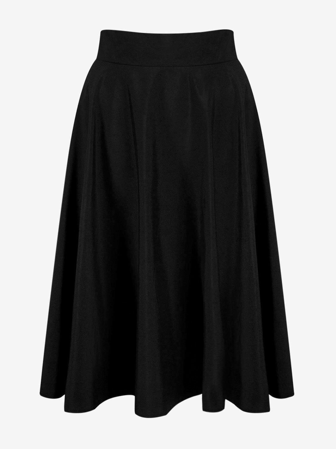 solid color pleated half-length skirt NSJM63988