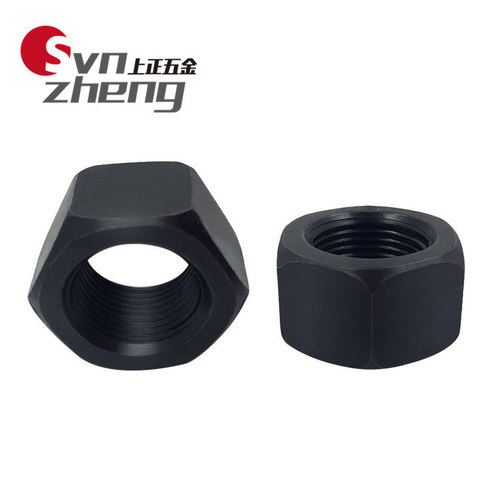 Grade 8.8 blackened hexagonal nut GB6170 high strength nut M3M4M5M6M8M10M22M27M30-M36