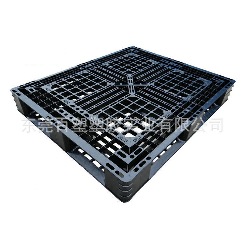 厂家直销惠州深圳1200*1000*150一次性出口黑色网格田字塑料托盘