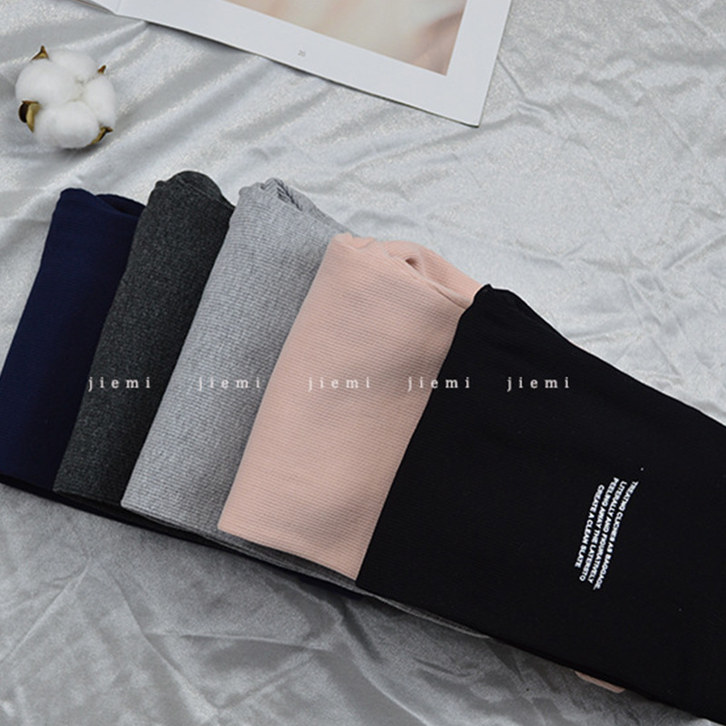 2018新款女裤螺纹棉竖条纹九分纯棉打底裤外穿春夏韩国小脚裤批发