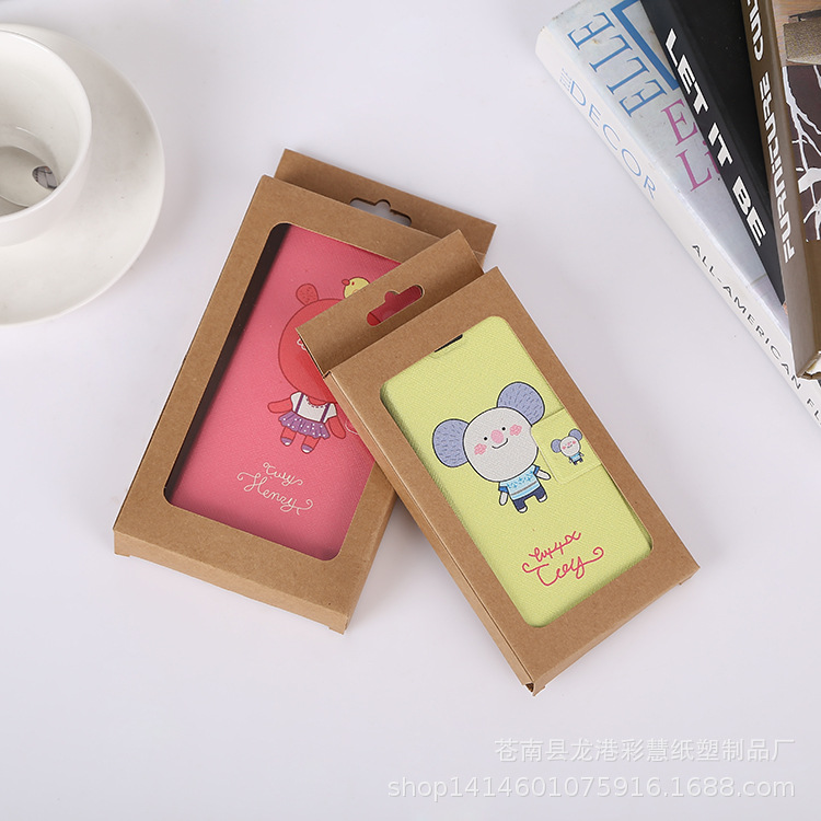 手机壳包装盒子定 制通用挂钩透明窗口盒 支持苹果华为vivo保护壳