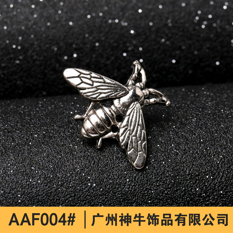 AAF004 Comercio exterior abeja vintage aleación de metal hebilla broche al por mayor/importado insecto pequeño broche