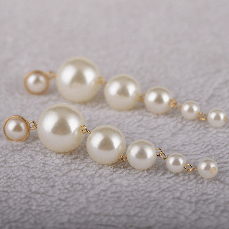 fashion long sixconnected pearl earringspicture2