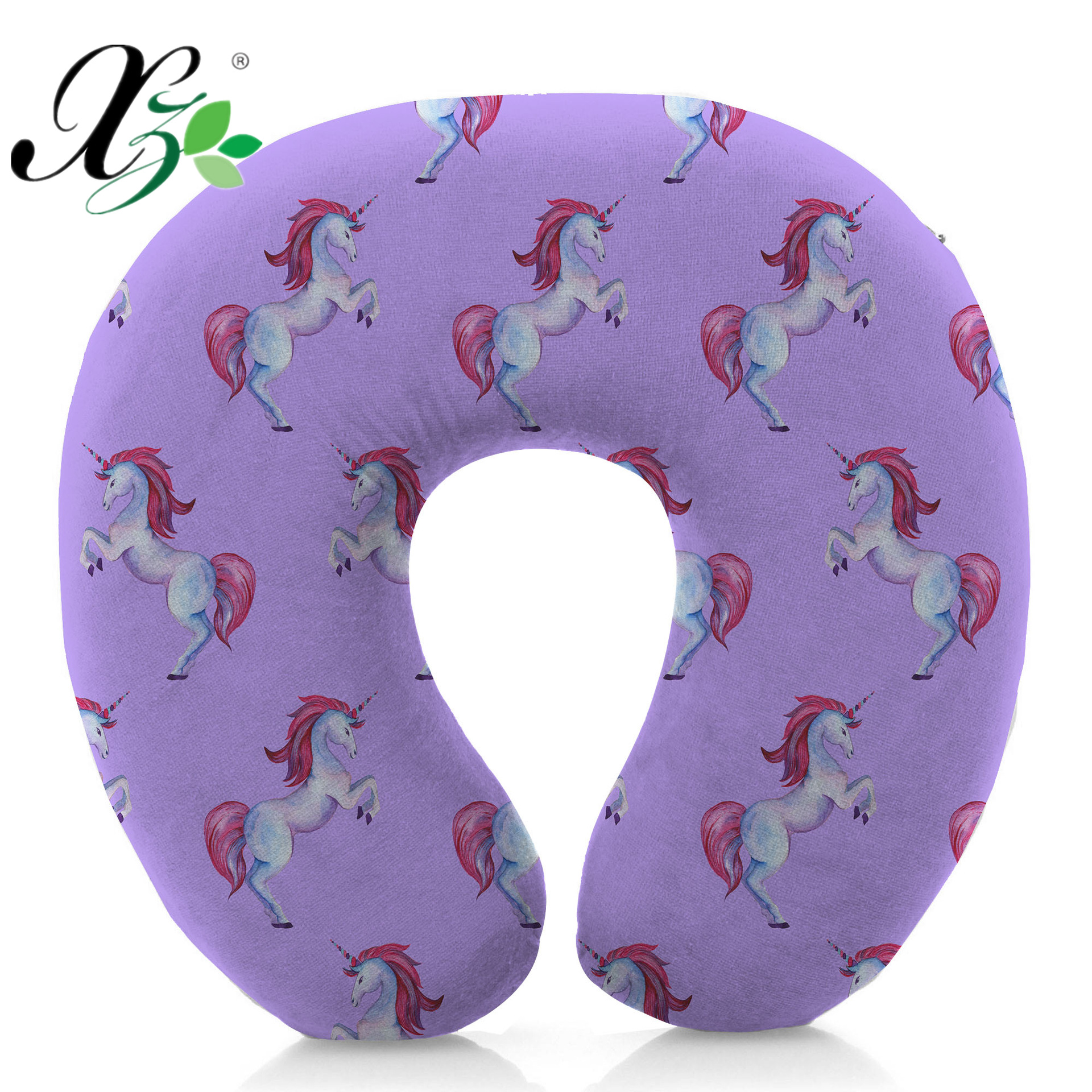Crystal Velvet Memory Foam High Density Supersoft Slow rebound printing Neck protection Healthcare u-pillow Portable Washable
