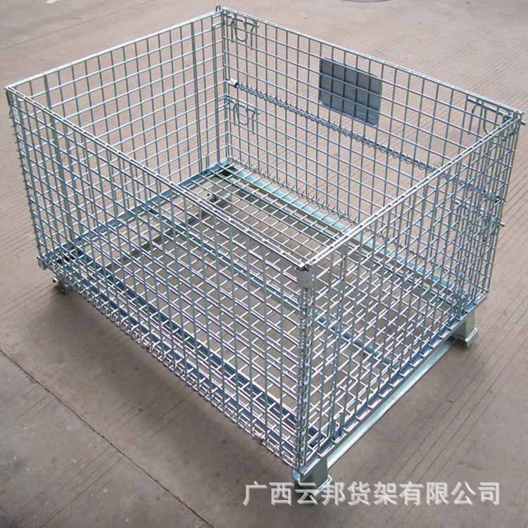 Storage cage logistics express sorting Folding Network Rail Stands Storage baskets turnover box Metal butterfly