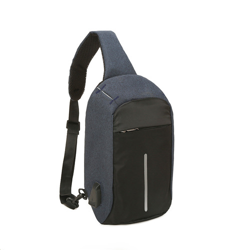 Wholesale unisex casual USB charging crossbody bag travel cycling anti-theft backpack cashier bag