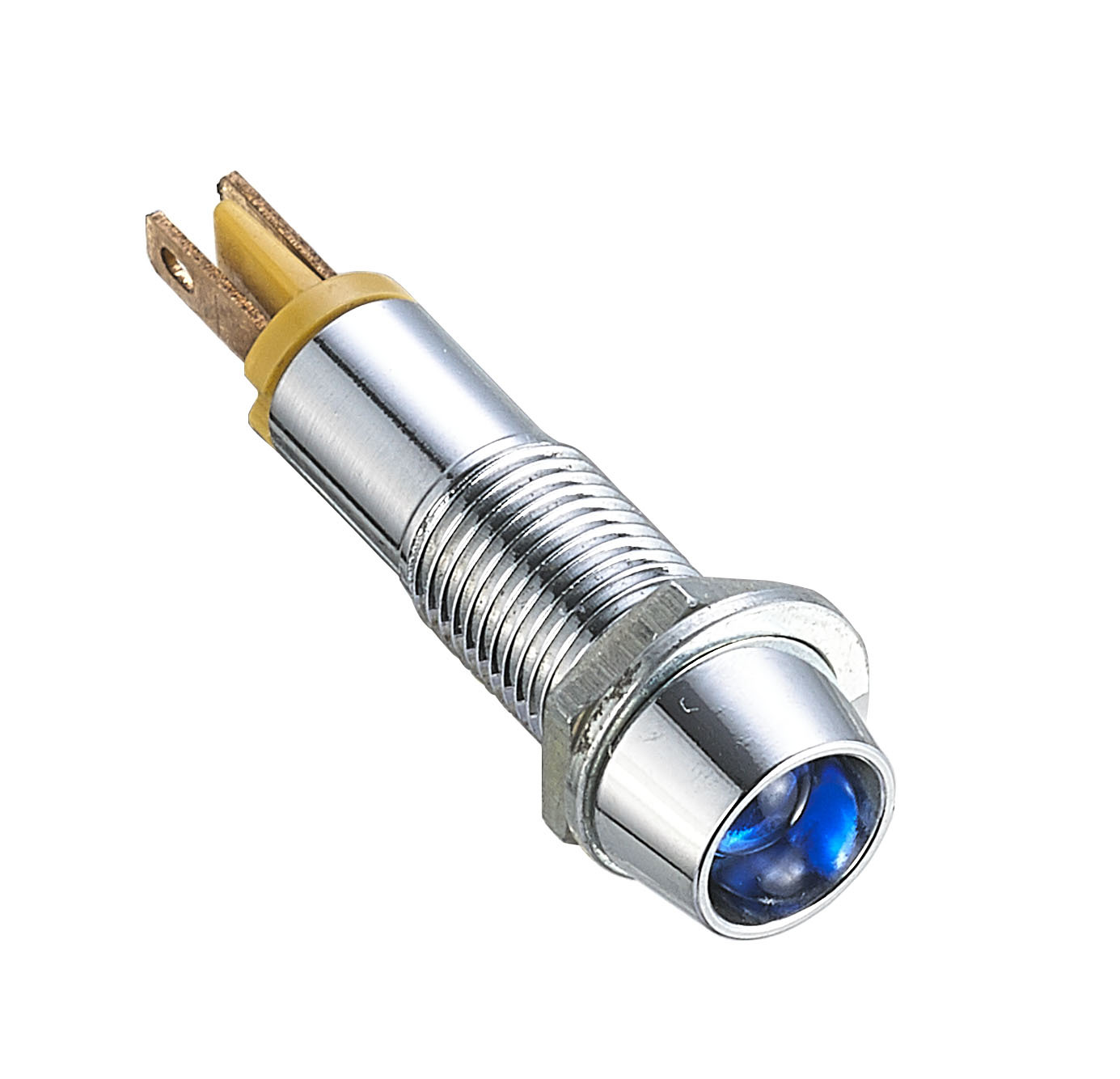 8mm 金属指示灯 LED 发光，光线柔和 24V 绿色 注塑机专用