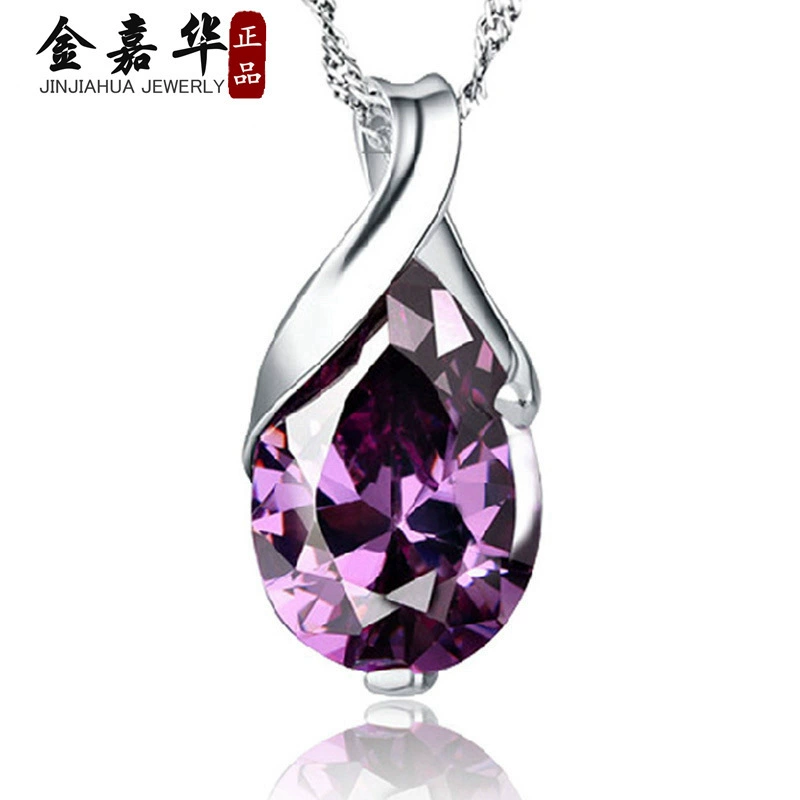 Бусы Jinjiahua Creative Brazil Purpher Crystal Water Drop Angel Tears Pendant Sub -Taobao популярен фиолетовый бриллиантовый кулон