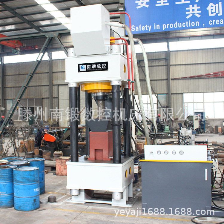 全自动铁屑压块机630T四柱粉末成型油压机 自动铜屑铝屑压饼机