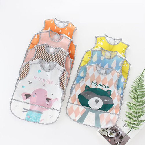 Baby eating bib waterproof EVA children's bib baby food pocket child feeding infant saliva pocket