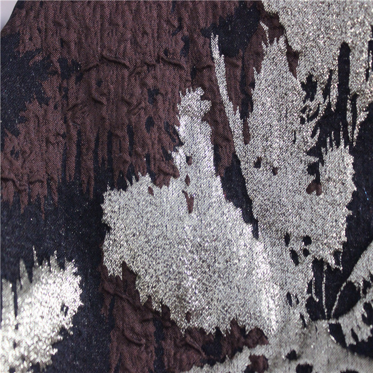 松树叶图案梭织色织提花布面料适用于服装沙发布鞋子布