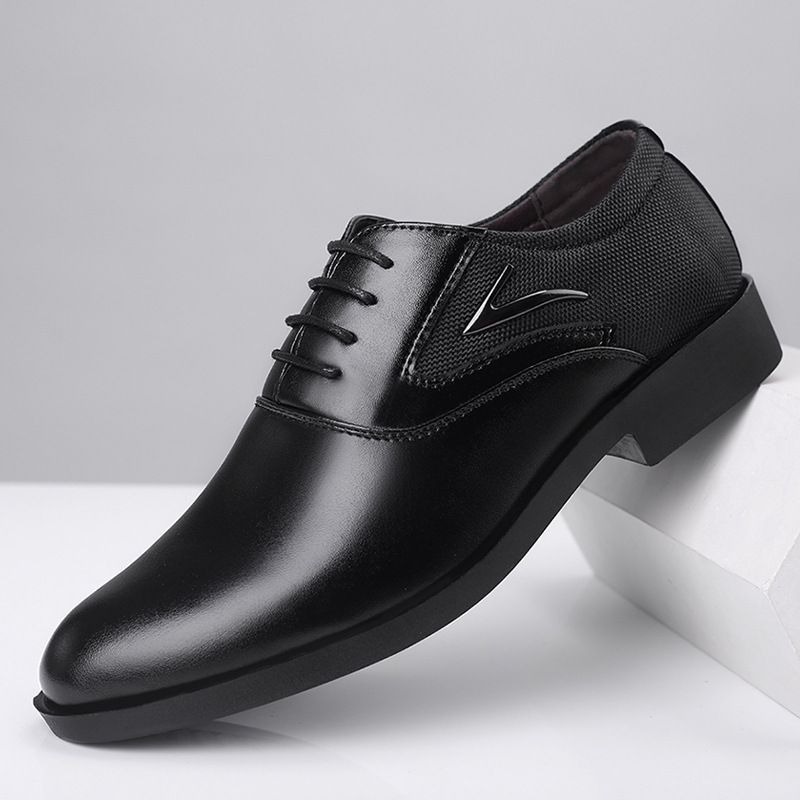 New Large Casual Leather Versatile Business Dress Men's Cover Wedding Shoes_vogvips.com